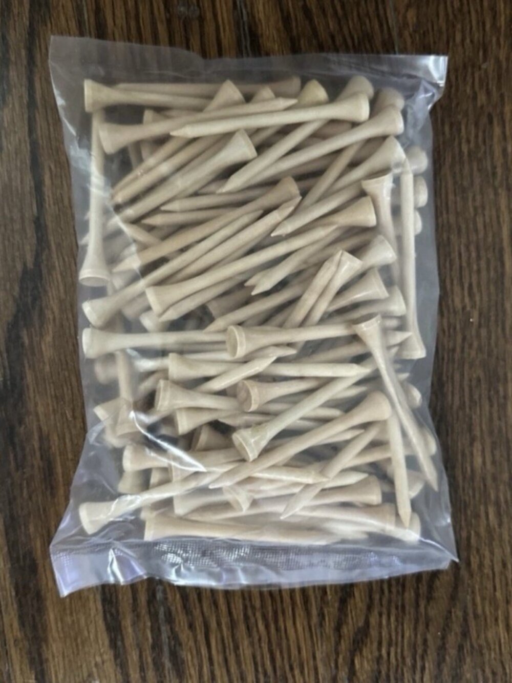 Wooden Golf Tees 100 Pack 2 3/4 inch Natural Wood